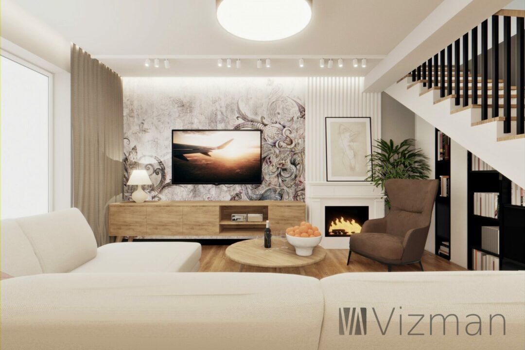 Projekt wnętrz Piekary Śląskie salon